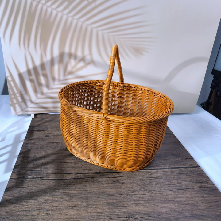 Woven Storage Basket with Sturdy Carry Handles