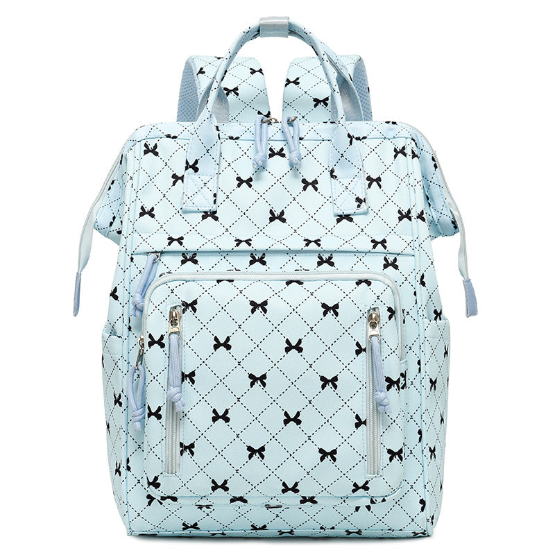 Stylish Bow-Printed Backpack Bowlift