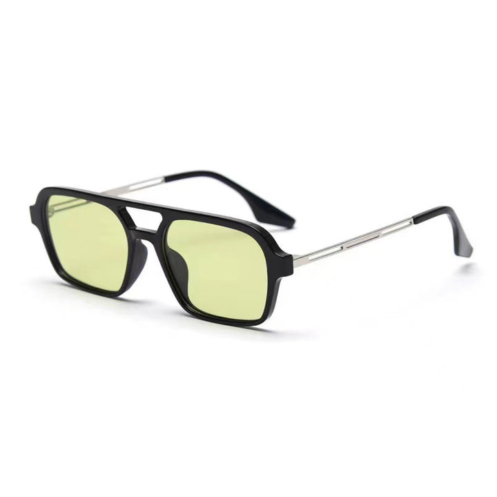 Women's Designer Sunglasses with Elegant Transparent Frame and Yellow Lenses Bowlift
