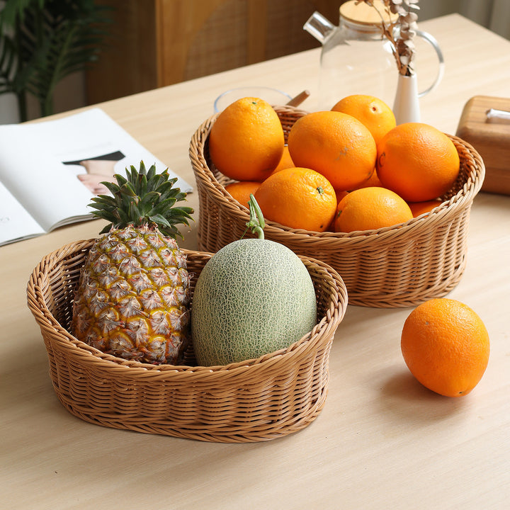 Unisex Elegant oval storage basket made of natural materials Bowlift