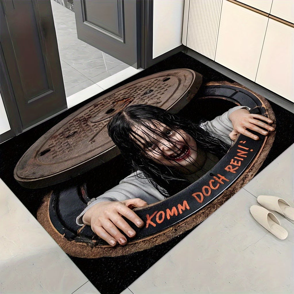 Artistic Skull-Themed Area Rug Bowlift