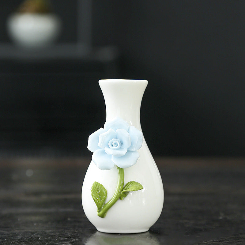 Floral Art Ceramic Vase Bowlift