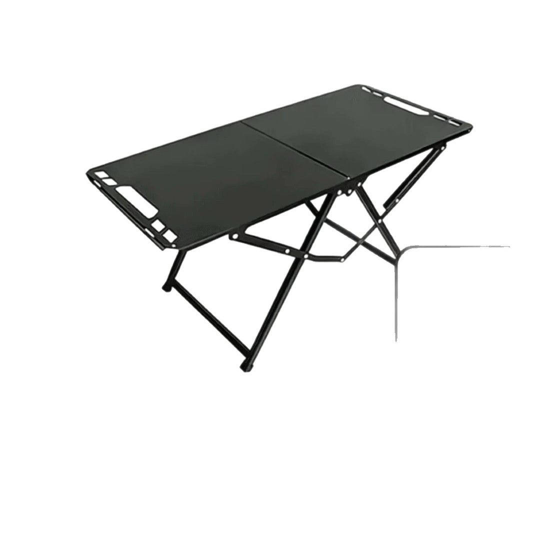 Compact portable folding camping table with reinforced steel frame Bowlift