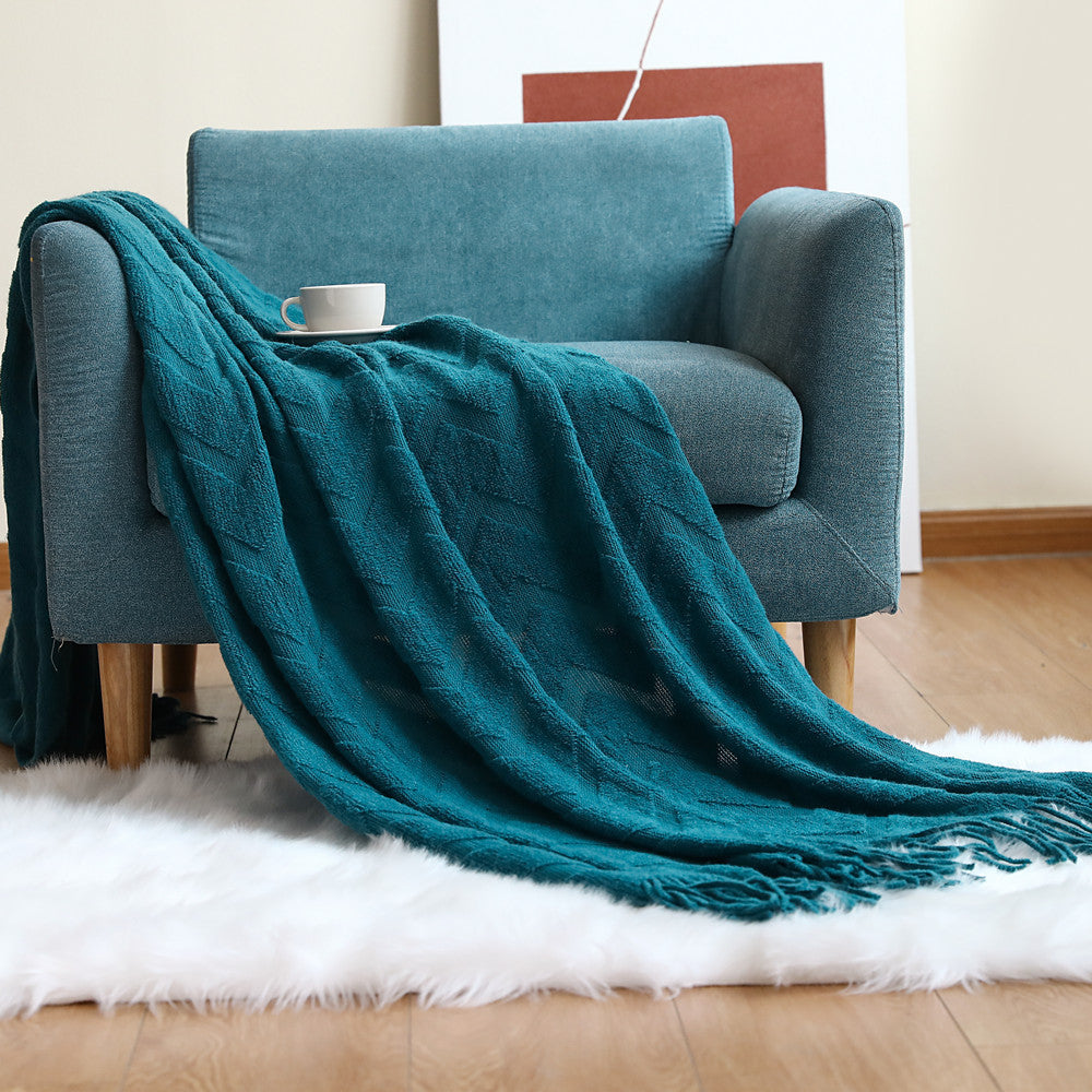 Cozy Textured Throw Blanket Bowlift