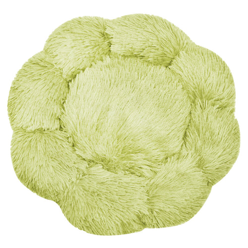 Flower-Shaped Plush Dog Bed