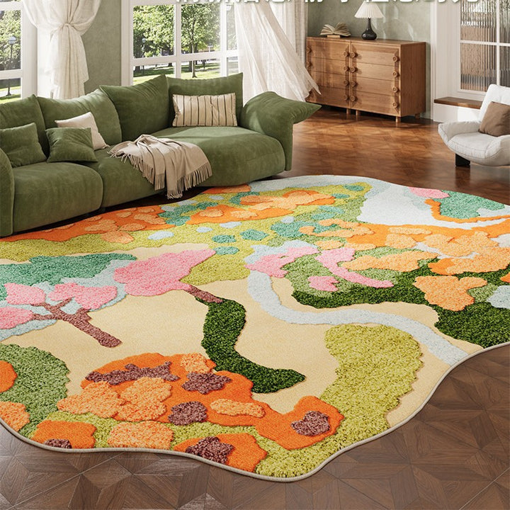 Floral Pattern Area Rug Bowlift