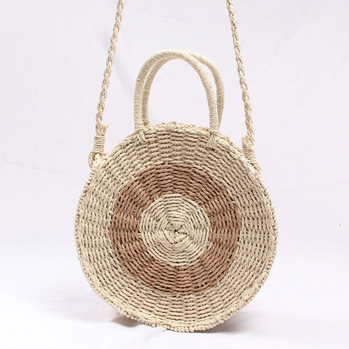 Handcrafted Round Wicker Bag Bowlift