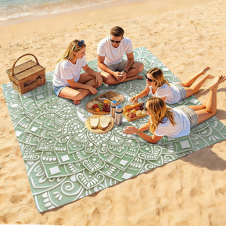 Mandala Design Beach Mat Bowlift