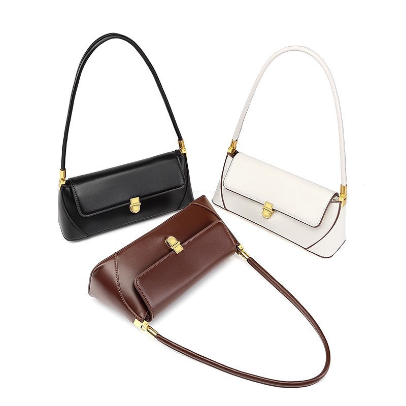 Structured Leather Handbag Bowlift