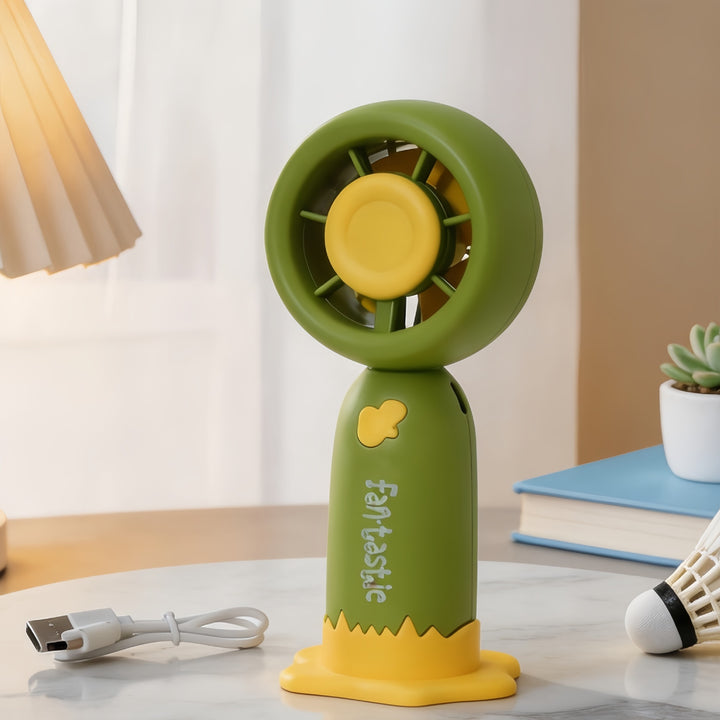Ladies portable hand fan with playful design Bowlift