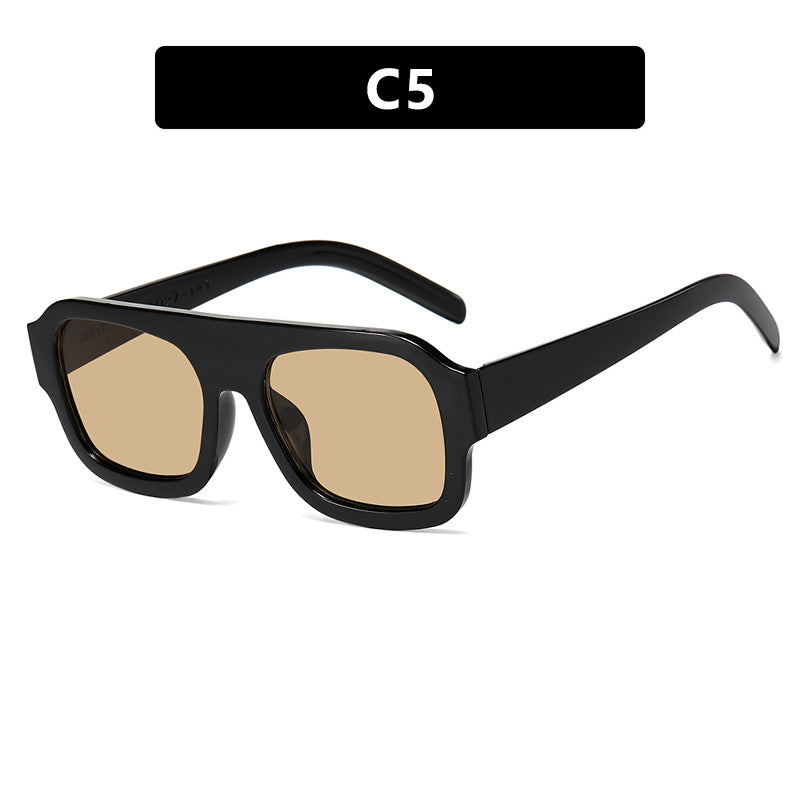 Women’s stylish square sunglasses with eye-catching animal print design Bowlift