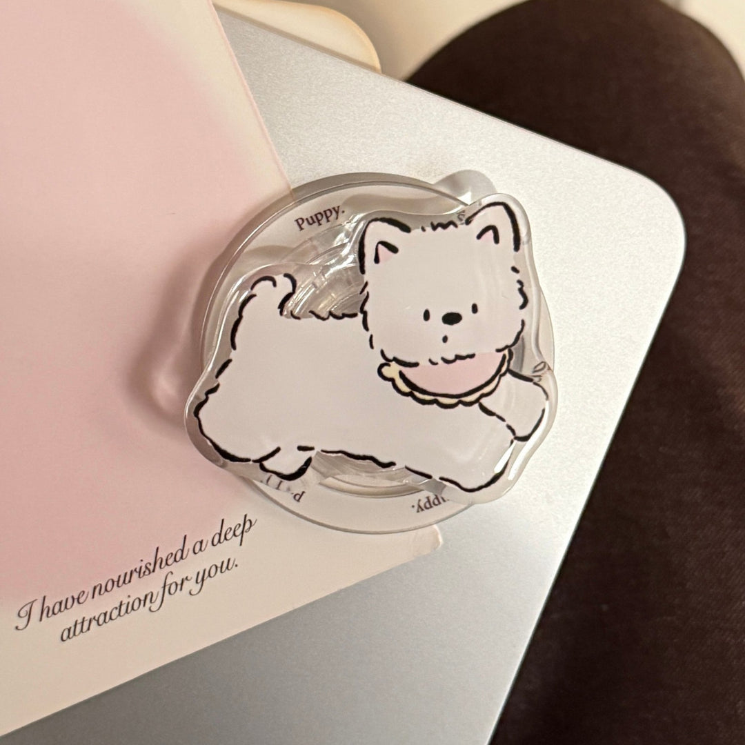 Playful smartphone finger holder in dog design Bowlift