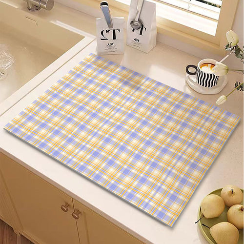 Checkered Kitchen Mat Bowlift