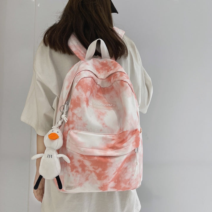 Cloud-Patterned Casual Backpack Bowlift