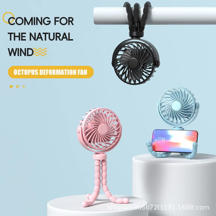 Portable USB Rechargeable Desk Fan Bowlift