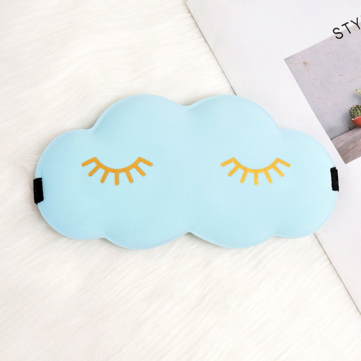 Women's cute cloud sleep mask made of memory foam with ergonomic padding and adjustable elastic band Bowlift