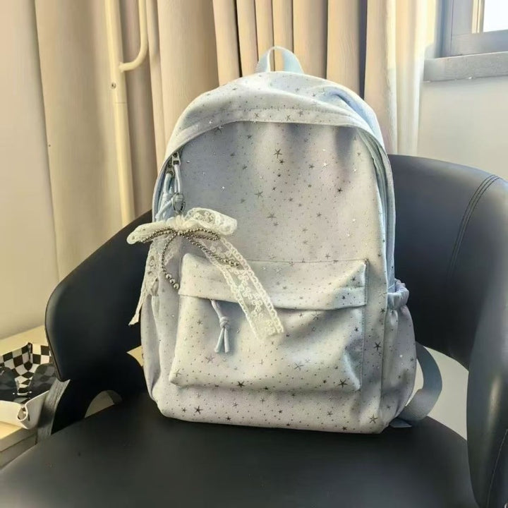 Star-Patterned Trendy Backpack Bowlift