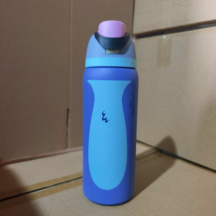 Insulated Stainless Steel Vacuum Water Bottle With One-Touch Flip Lid And Leakproof Safety Lock