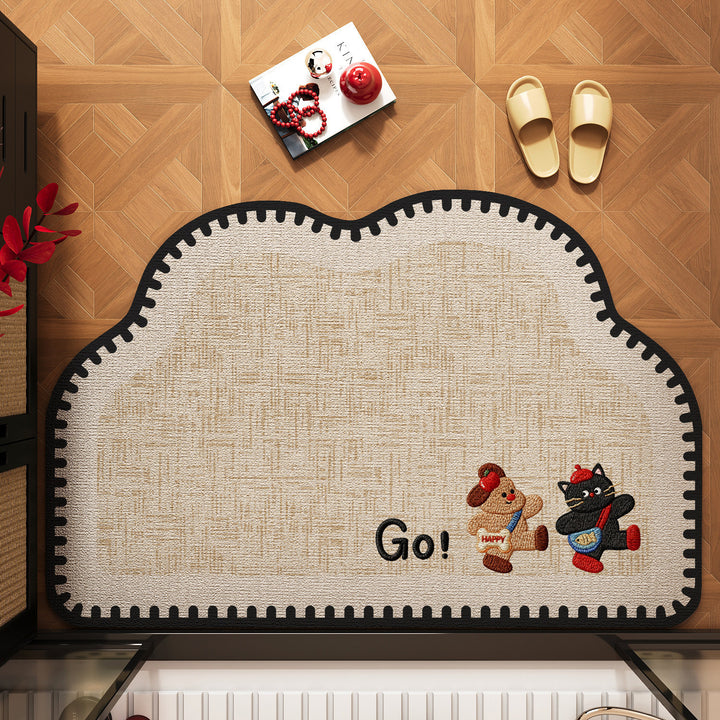 Cute Pet-Themed Bath Mat Bowlift