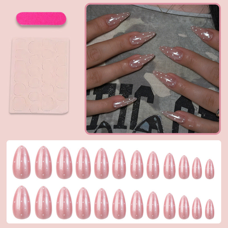 Artificial nails with modern dot design Bowlift