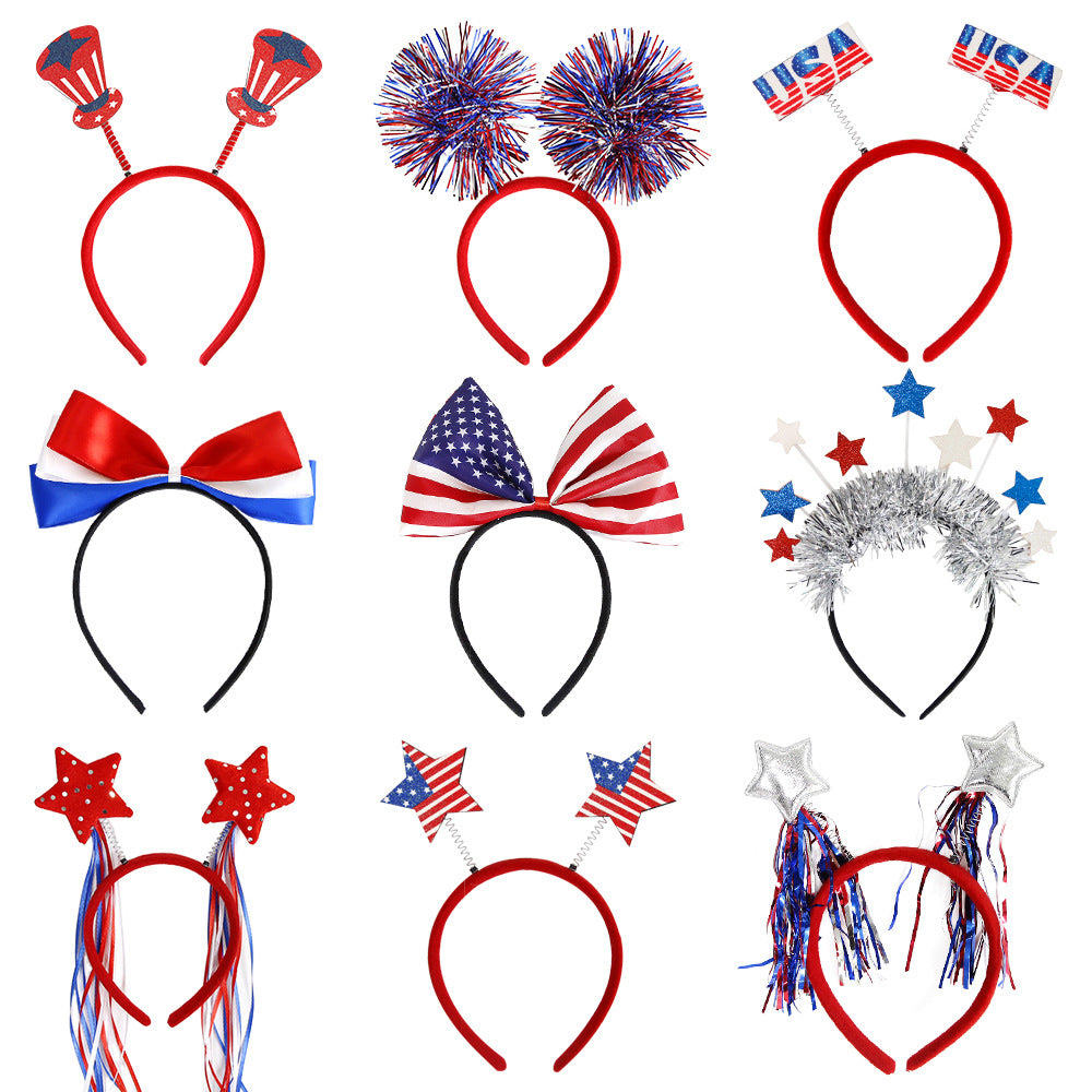 Unisex nan federnd Star Antennas Headband with multilayered ribbon fringes and padded headband Bowlift