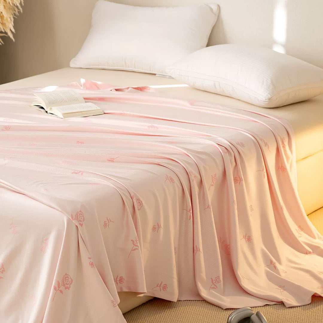 Women Satin Bedspread Bowlift