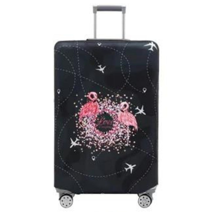 Women's Hard Shell Suitcase with Playful Flamingo Design Bowlift
