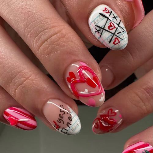 Creative Heart Nail Design Set Bowlift