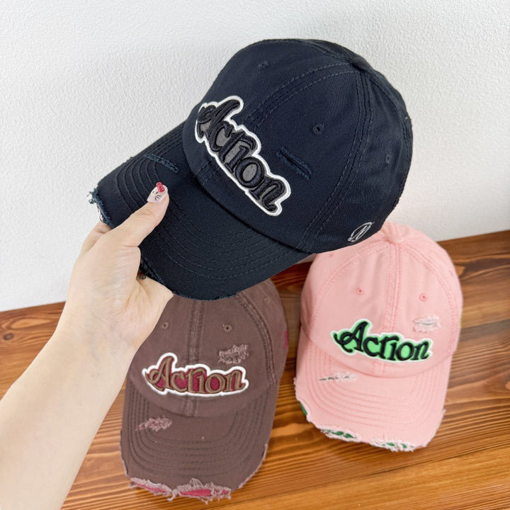 Men's Distressed Graphic Baseball Cap Bowlift 1784270841