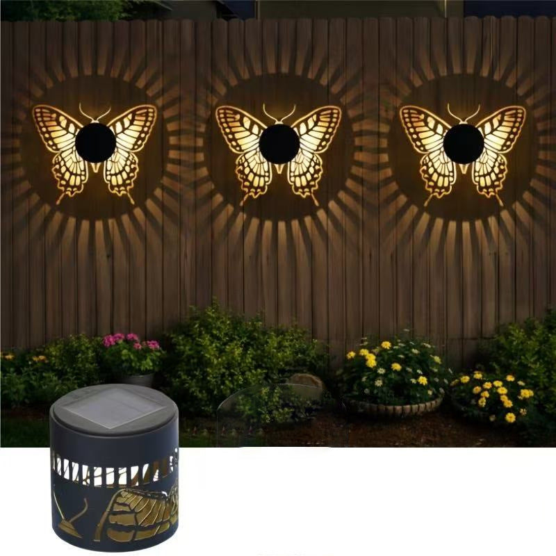 Decorative Solar Wall Light With Mandala Projection Pattern Bowlift
