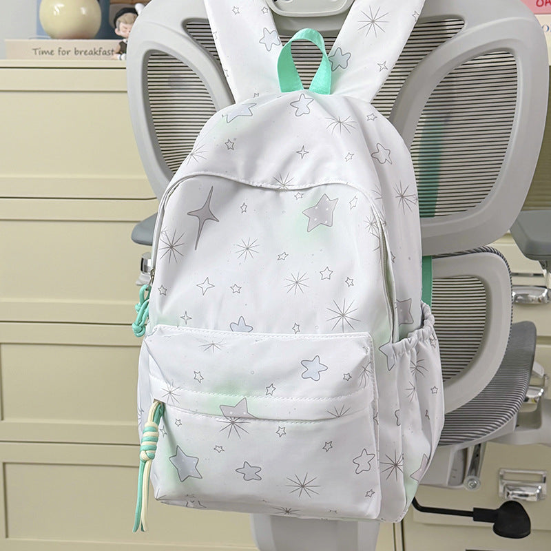 Star-Patterned School Backpack Bowlift