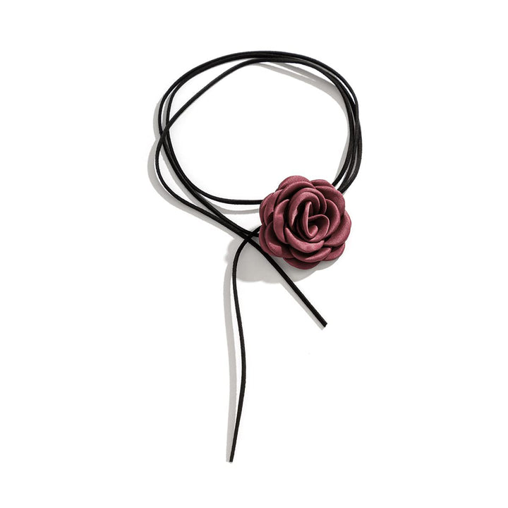 Floral Satin Cord Choker Bowlift