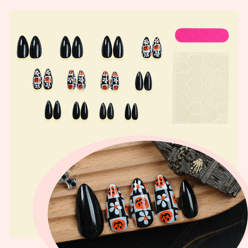 Halloween-Themed Press-On Nail Art Set