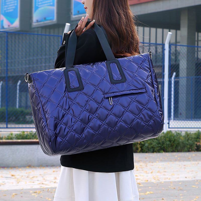 Quilted Multi-Functional Travel Tote Bag Bowlift