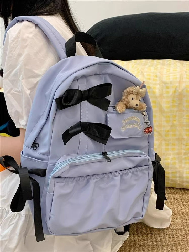 Cute Bow-Detail Backpack Bowlift
