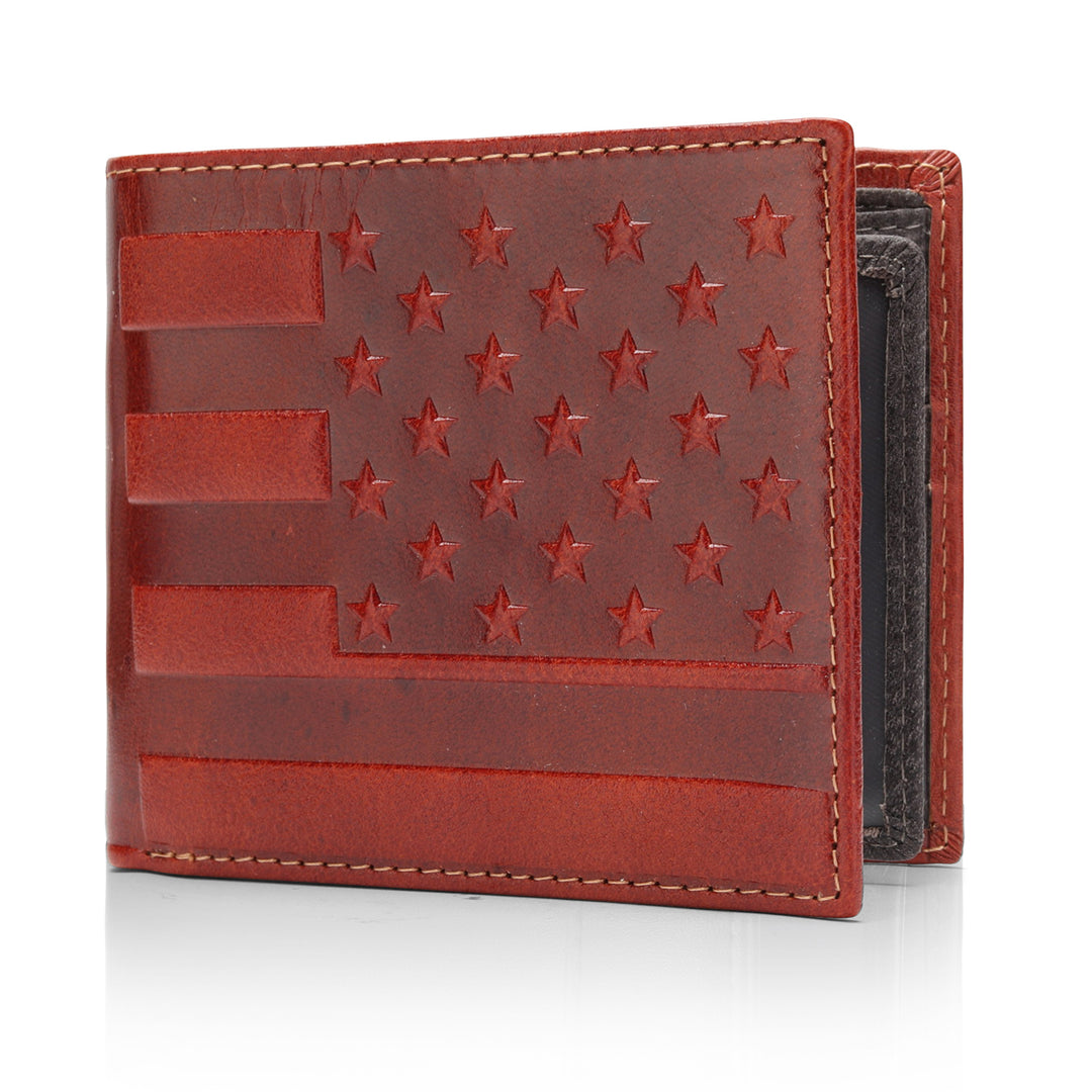 Vintage Embossed Leather Wallet Bowlift
