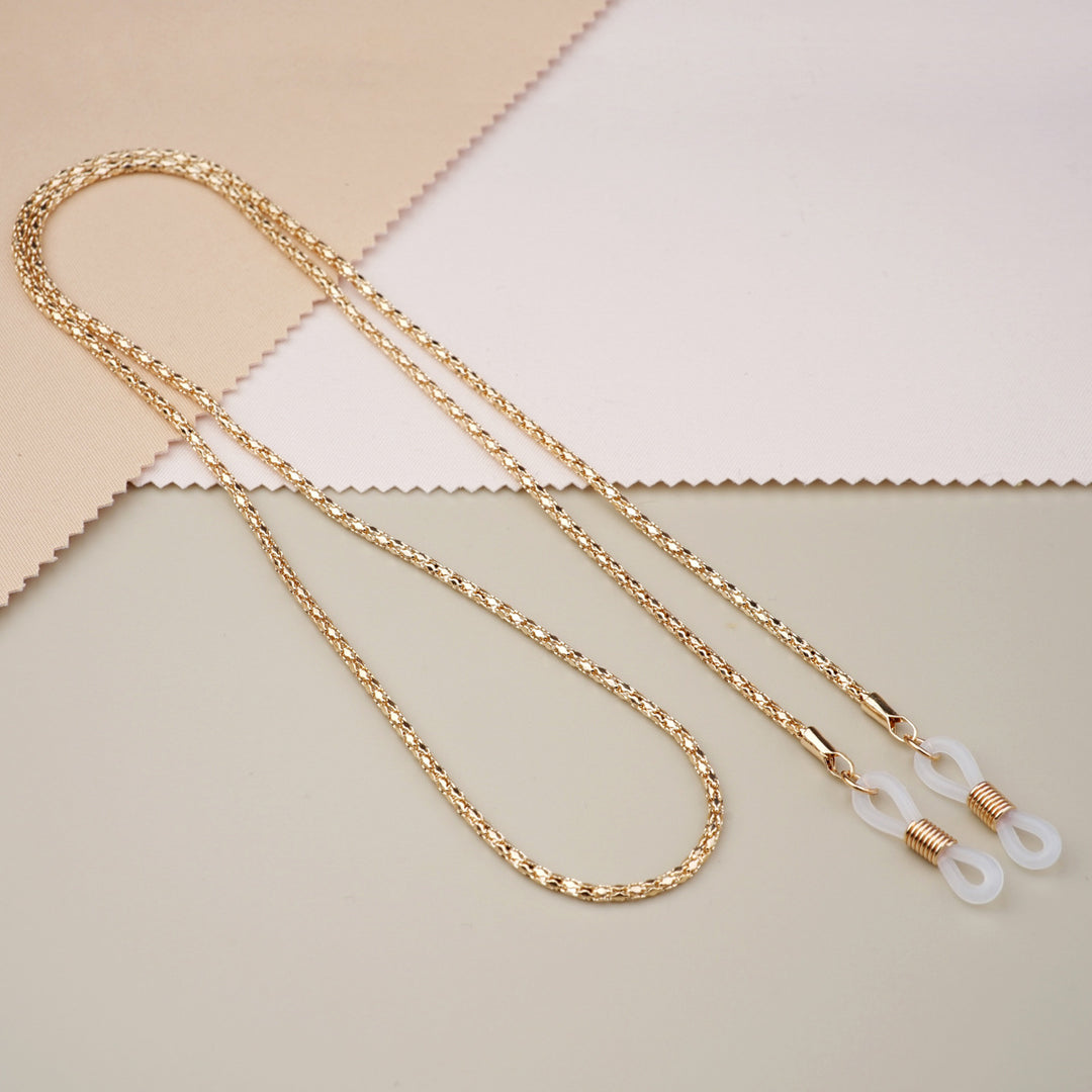 Gold-Plated Twisted Link Eyewear Chain Bowlift