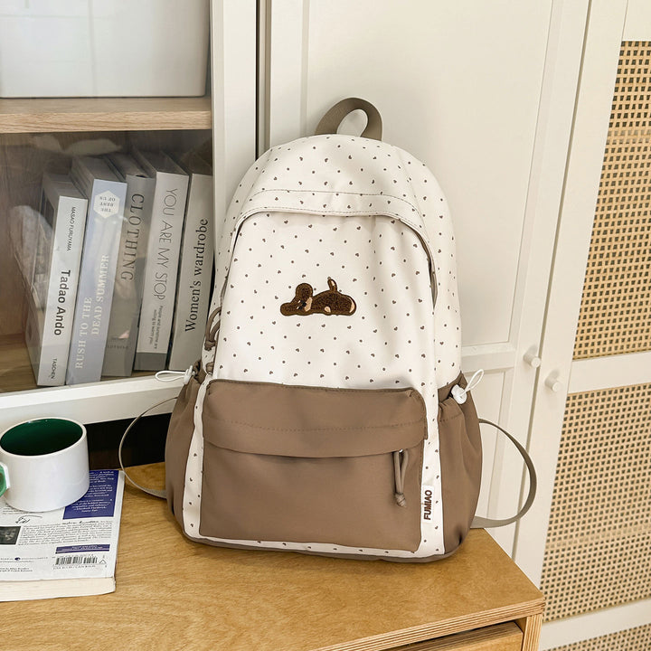 Playful Polka Dot Animated Backpack Bowlift