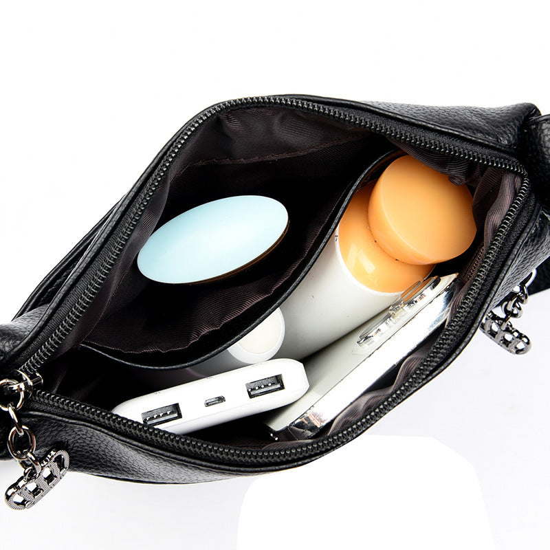 Functional Leather Crossbody Bag Bowlift