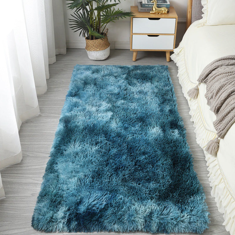 Plush Long-Pile Shag Area Runner Rug With Anti-Slip Backing And Faux Sheepskin Texture