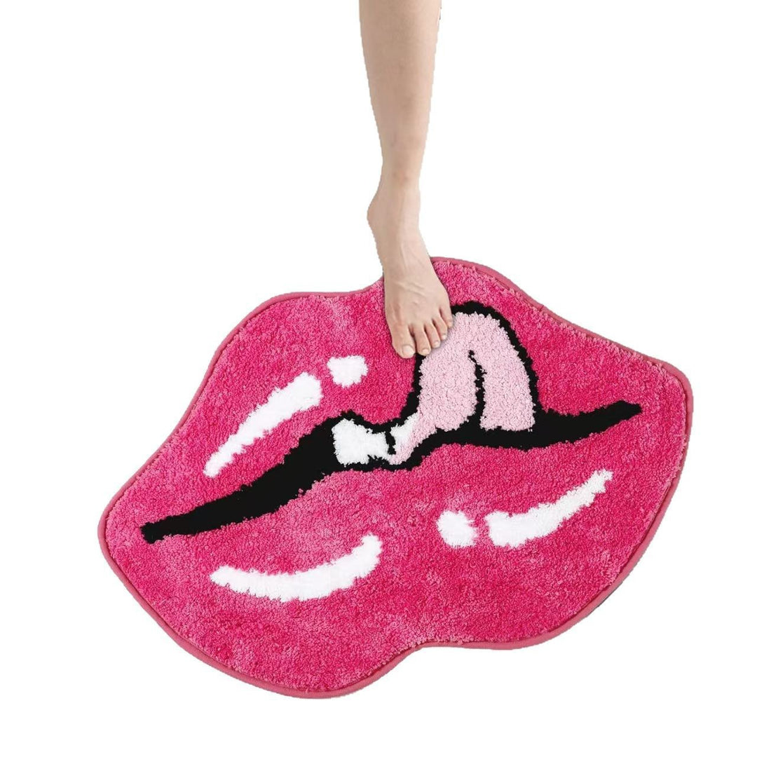 Fun Lip-Shaped Bath Mat Bowlift