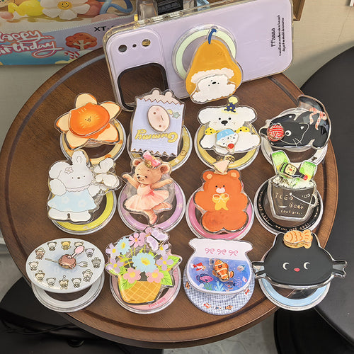 Floral Ice Cream Cone Phone Grip Bowlift