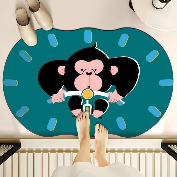Cartoon Dog-Themed Floor Mat