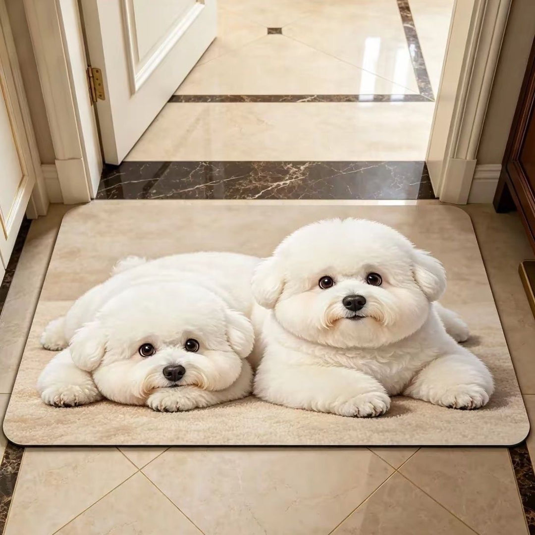 Corgi-Themed Plush Area Rug Bowlift