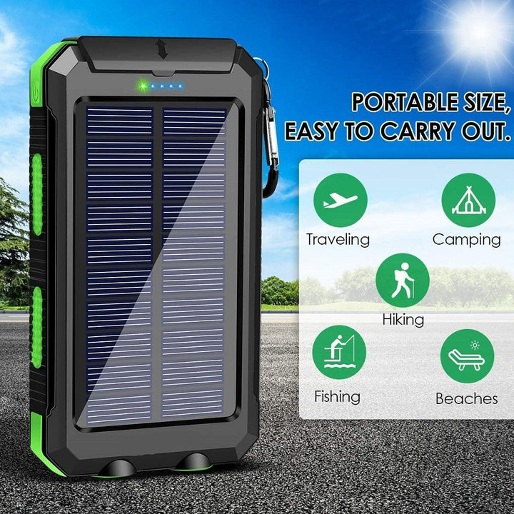 Solar Powerbank with Integrated LED Light and Compass Bowlift