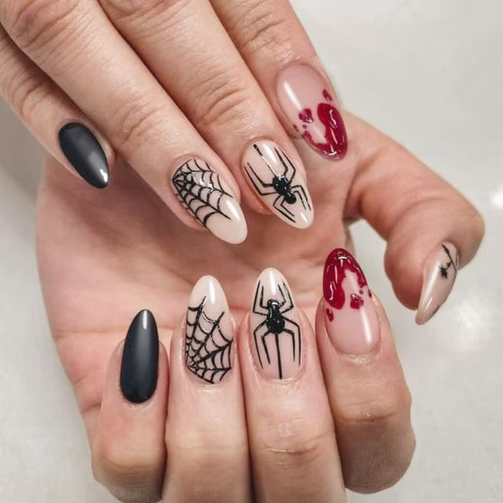 Halloween-Themed Press-On Nail Art Kit