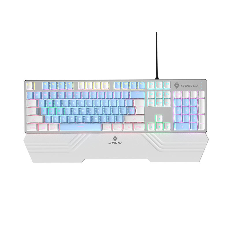 Wired Mechanical Keyboard with RGB Lighting Effects Bowlift
