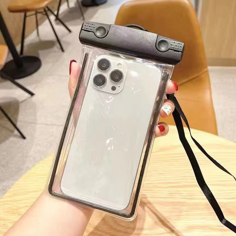 Waterproof phone pouch with adjustable lanyard and transparent touch-sensitive sleeve Bowlift