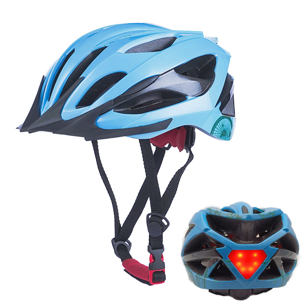 Bicycle helmet with LED rear light and optimal ventilation Bowlift