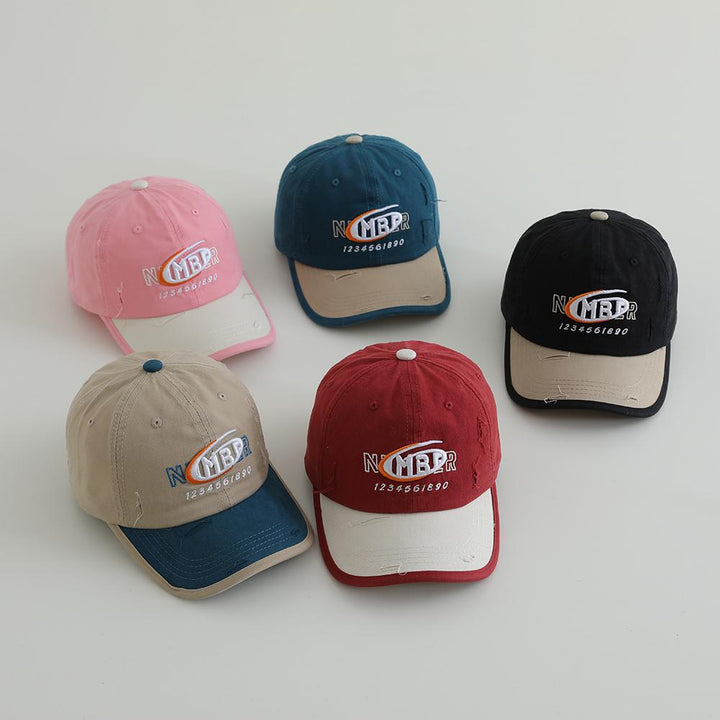Men's Distressed Cotton Logo Baseball Cap Bowlift